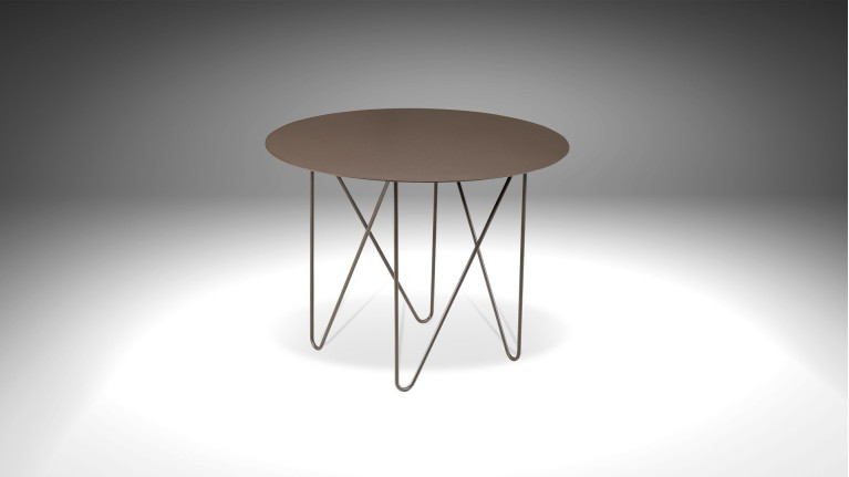 Table basse ronde en acier vernis small SHAPE - Une table basse en toute simplicité, disponible en plusieurs couleurs.
