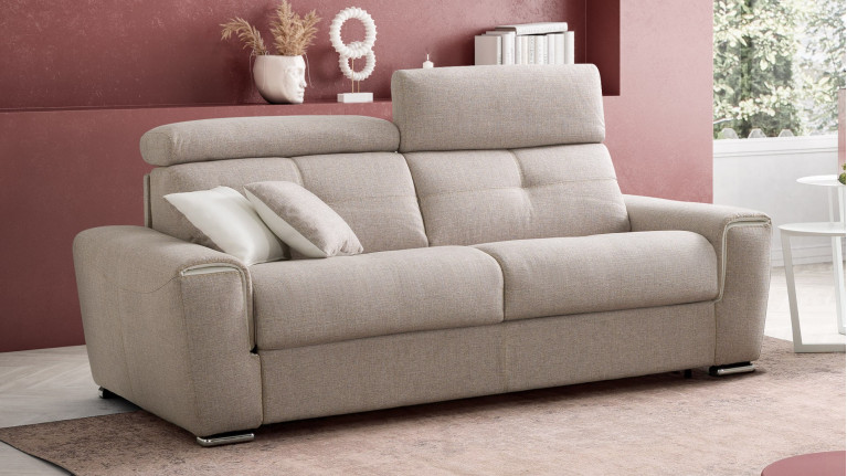 Canapé convertible en tissu NEW CARAVEL - Réalisable en cuir, ce canapé italien existe dans plusieurs dimensions et en version r