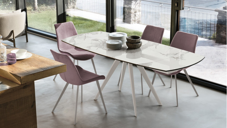 Table de repas extensible VORTICE | Système d'ouverture par rotation