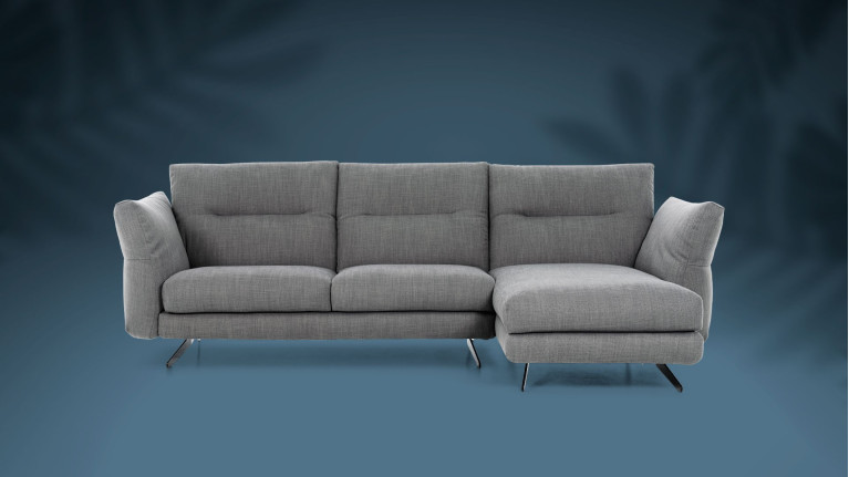Canapé chaise longue CHELSEA I Avec accoudoirs et têtières articulés