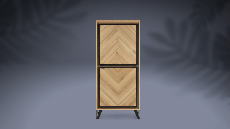 Colonne 2 portes bois RELIEF | 5 teintes de bois