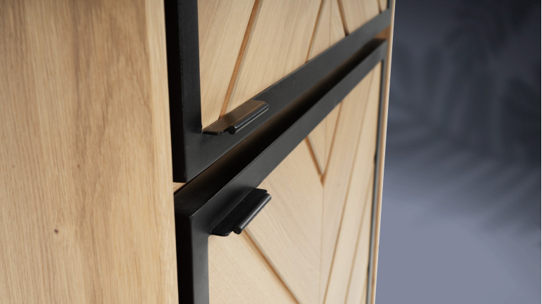 Colonne 2 portes bois RELIEF | 5 teintes de bois
