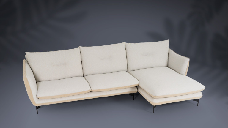 Canapé d'angle FLUFFY | Confort plumes, ligne compacte
