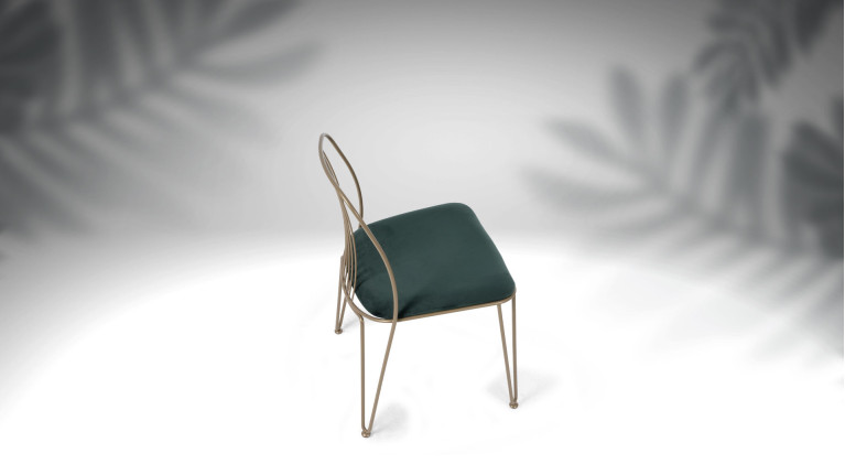 Chaise en structure tubulaire, pour salle à manger, Granada