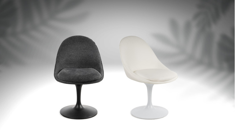 Chaise pivotante noire SONIA