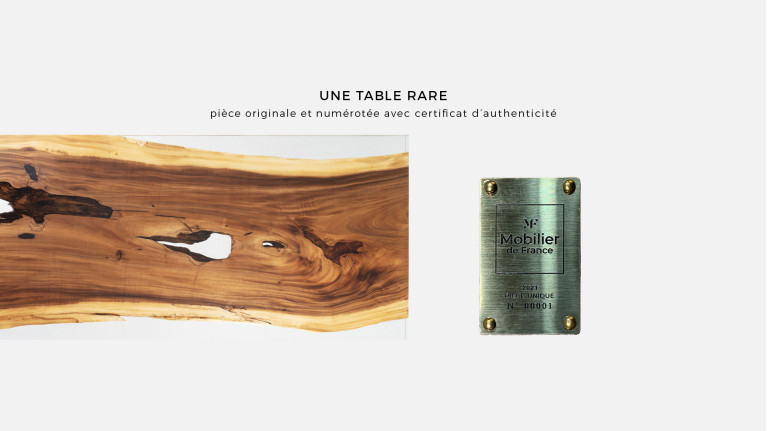 Table de repas UNIQUE | Table résine et bois massif