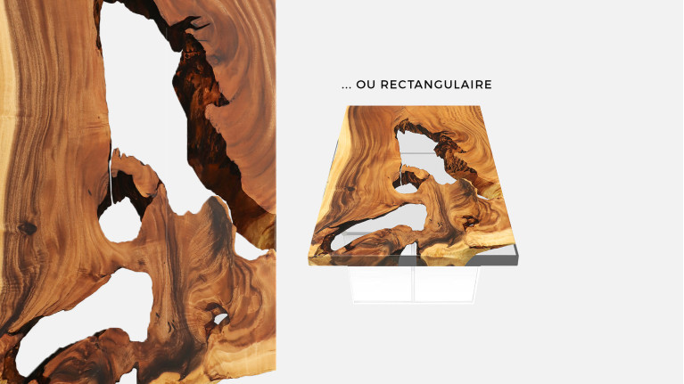 Table de repas UNIQUE | Table résine et bois massif
