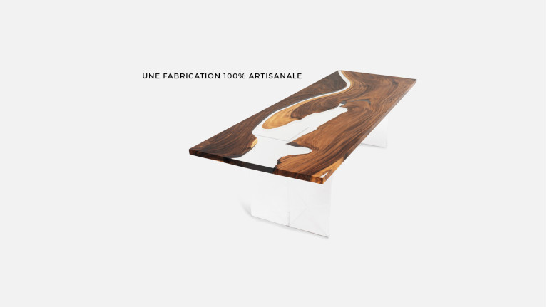 Table de repas UNIQUE | Table résine et bois massif