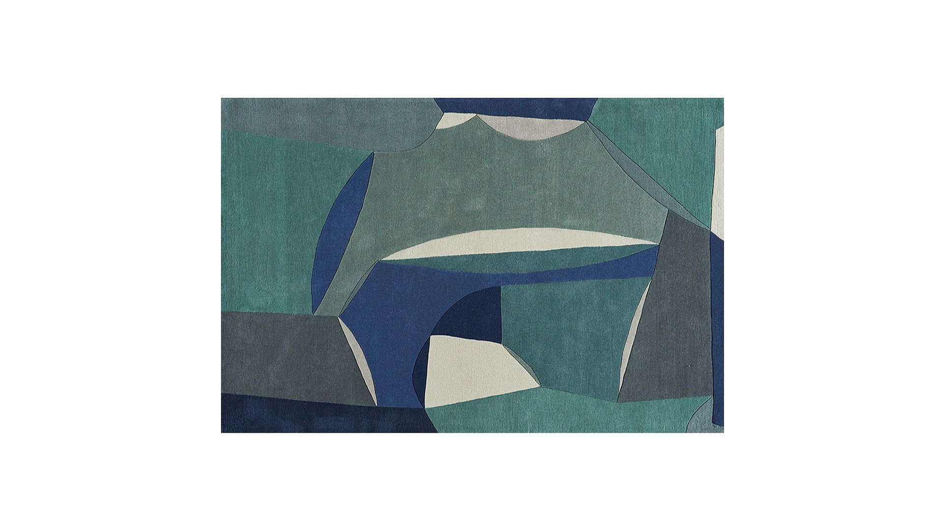 Tapis rectangulaire POLIA en laine. tapis aux formes abstraites