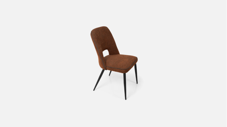 Chaise en tissu et acier, pour salle à manger design, ST2204
