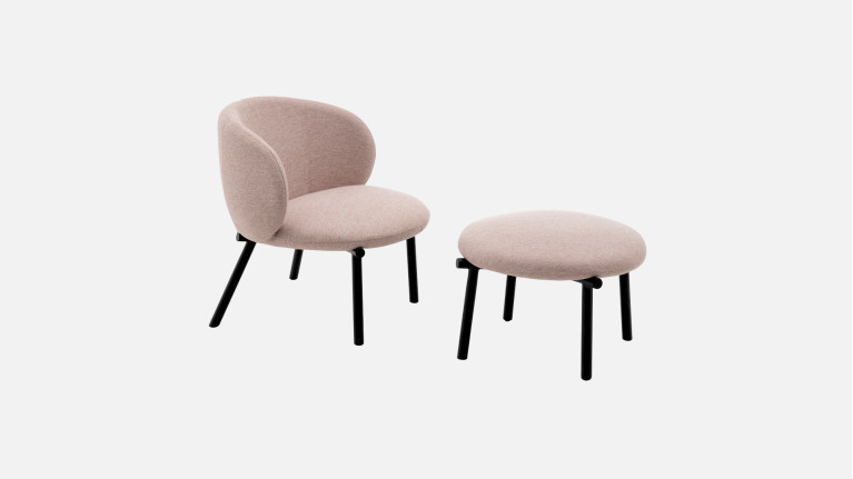 Pouf design, forme arrondie, coloris au choix, Kyoto