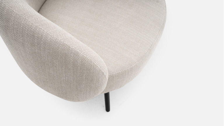 Fauteuil design à assise confortable et enveloppante, Jupiter