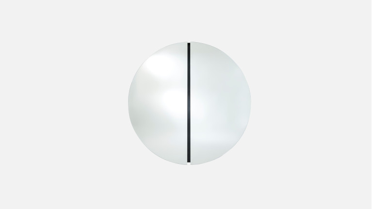 Miroir mural design rond, très grande taille, Luna Balck