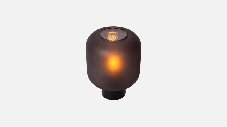 Lampe design en verre fumée de haute qualité, Eloïse