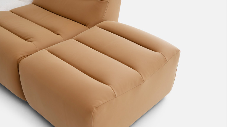 Canapé d'angle modulable en tissu, confort enveloppant, Lotus