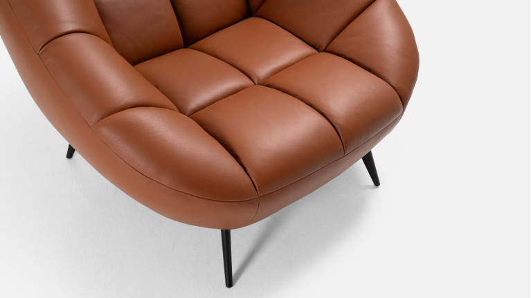 Fauteuil en cuir DIAMANT | Pour un intérieur raffiné