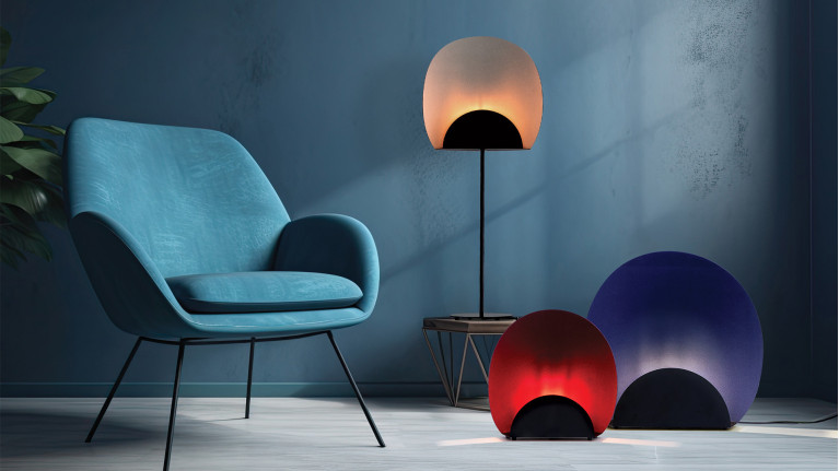 Lampadaire design à lumière tamisée, Crepuscule