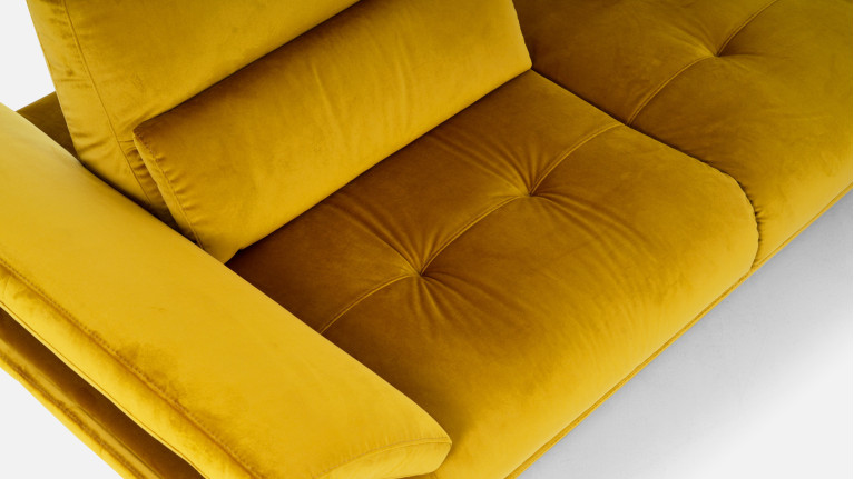 Canapé en cuir blanc contemporain, fabrication italienne Fly