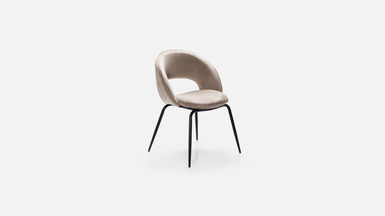 Chaise de salle à manger ergonomique confortable, Bella