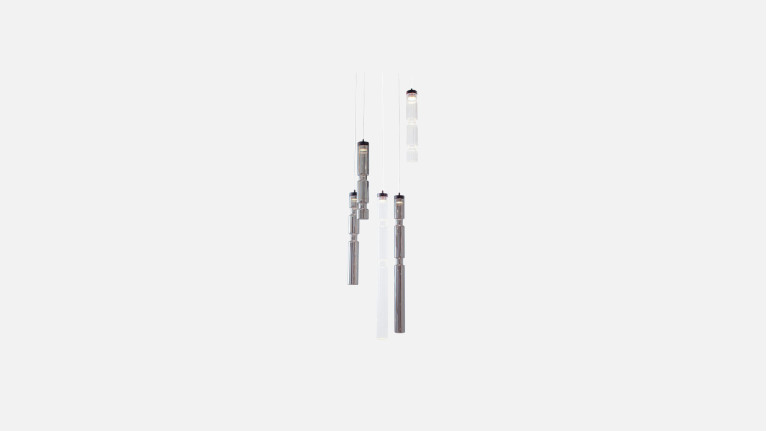 Suspension luminaire en verre cannelé, Sagano 5