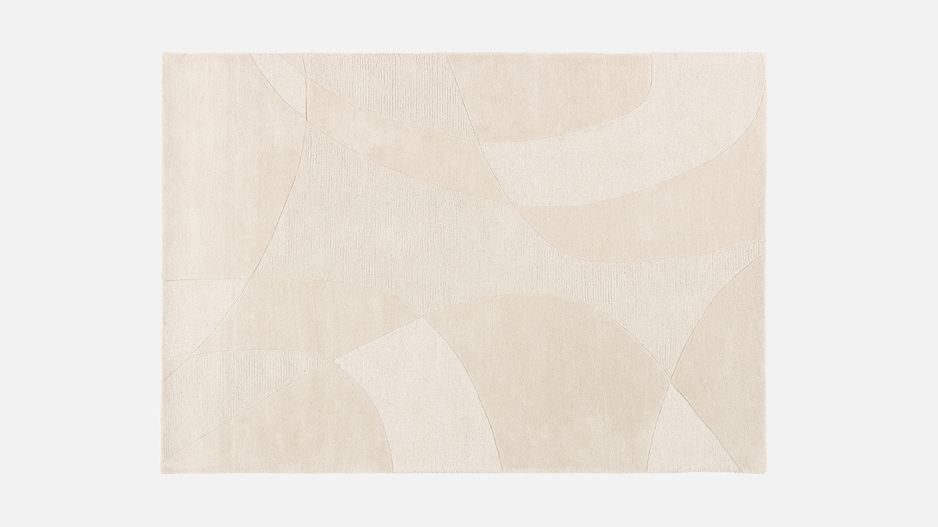 Tapis 100% laine tuftée main, tons doux monochrome, Piana