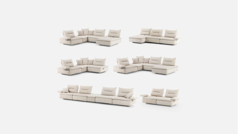 Pouf coffre de rangement, confortable et design, New Byblos