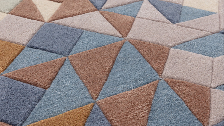 Tapis tufté main, moderne, forme géométrique, Enigma