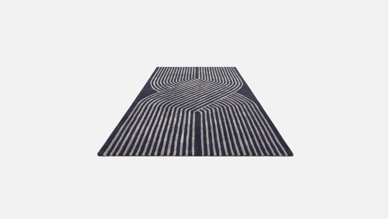 Tapis décoratif à motif abstrait, contemporain, Solstice