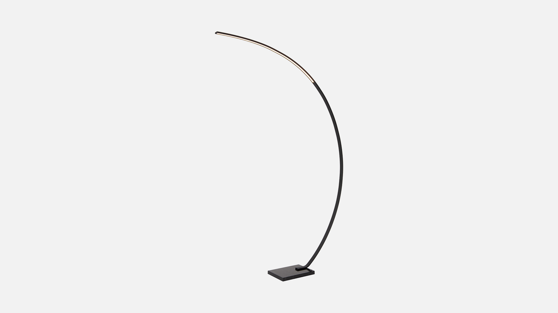 Lampadaire design, marbre et metal, à LED sur pied, Curve