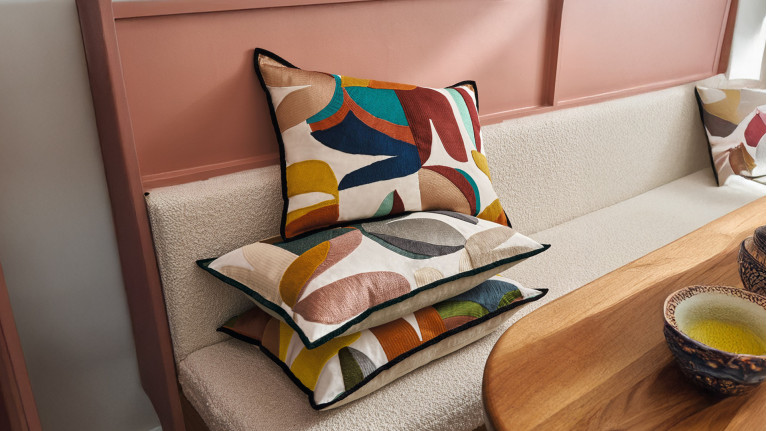 Coussin décoratif à effet relief texturé, Flirt