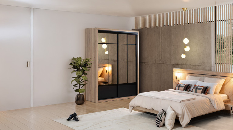 Armoire 2 portes coulissantes OPERA | Style industriel