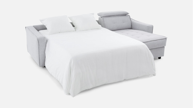 Canapé d'angle convertible tissu EVELYNE | Canapé-lit haut de gamme