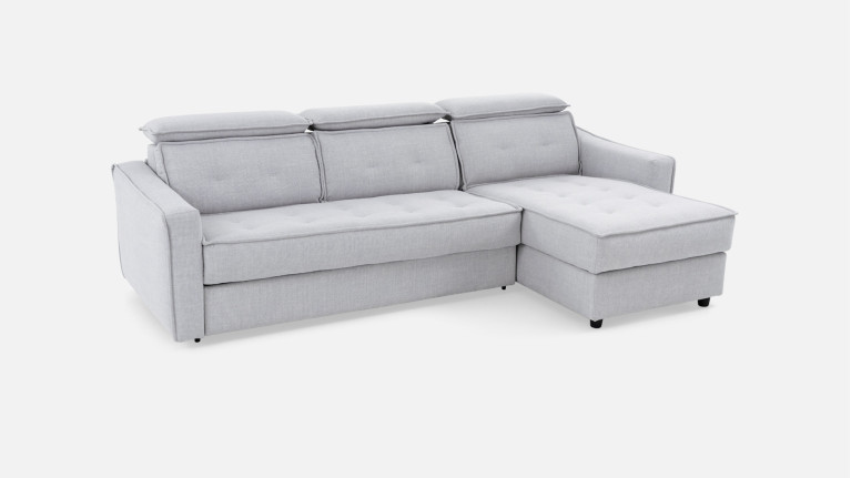 Canapé d'angle convertible tissu EVELYNE | Canapé-lit haut de gamme