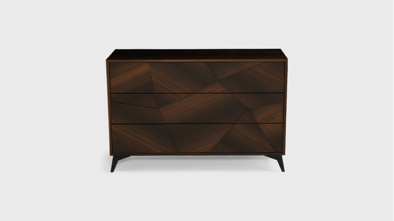 Commode 3 tiroirs eucalyptus fumé ECLIPSE | Design et contemporaine