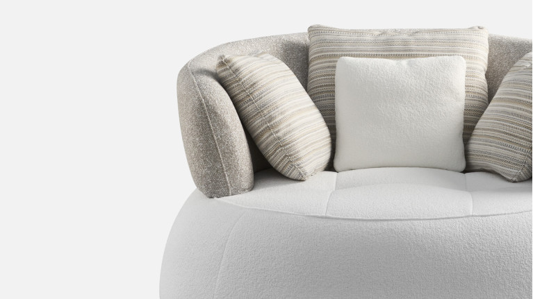 Fauteuil pivotant tissu TIFFANY | Confortable et pivotant