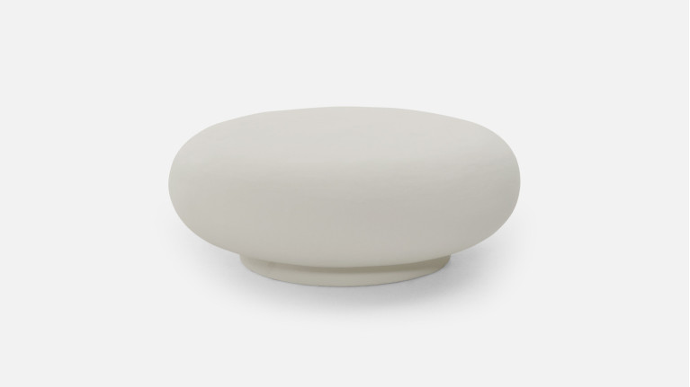 Table basse design avec finition enduit à la chaux, Poppy