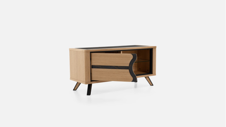 Meuble TV LOTUS | Rangement discret et design sculpté