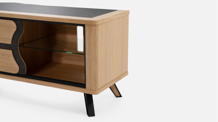 Meuble TV LOTUS | Rangement discret et design sculpté