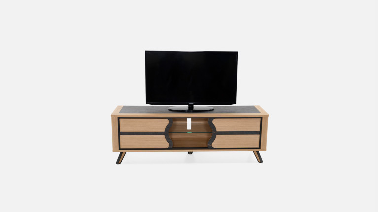 Meuble TV LOTUS | Rangement discret et design sculpté