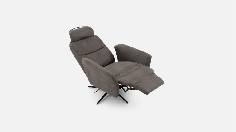 Fauteuil relaxation manuelle HIPSTER | avec têtière et repose-pieds