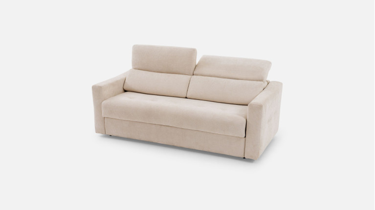 Canapé convertible avec têtières tissu TUCA | Allure contemporaine