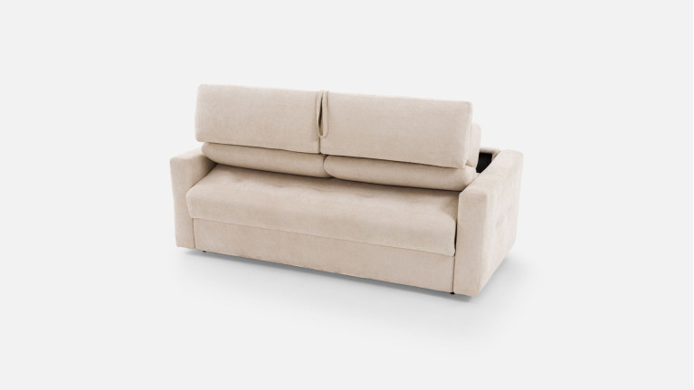 Canapé convertible avec têtières tissu TUCA | Allure contemporaine