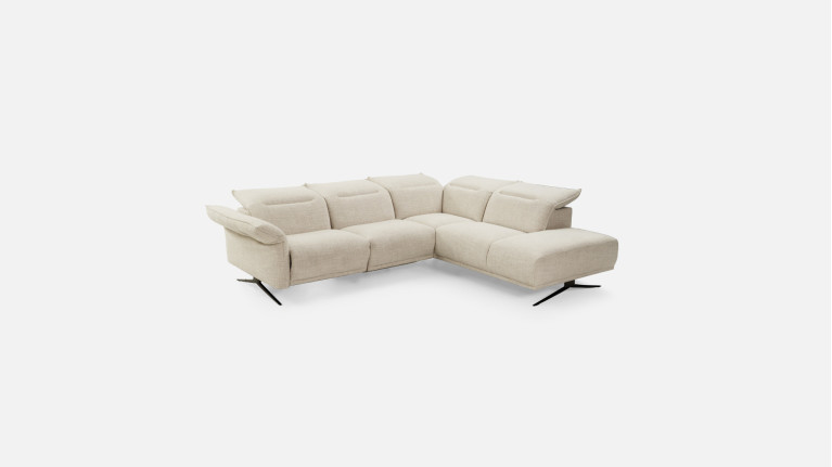 Canapé d'angle relaxation électrique tissu PASSION | Soutien optimal