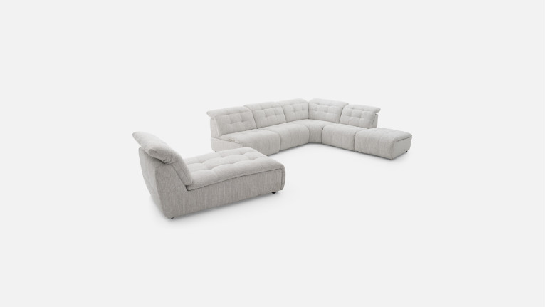Canapé d'angle modulable relaxation électrique SAFRAN