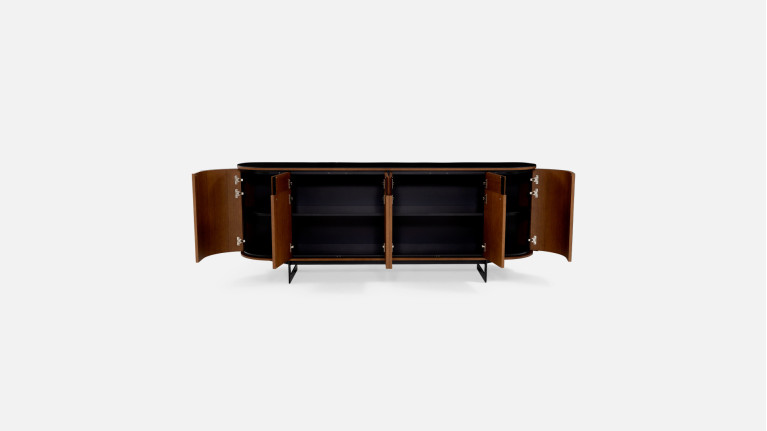 Buffet Cosmos noyer | Courbes douces et finitions haut de gamme