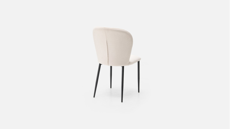 Chaise en tissu tweed gris SHELL | Personnalisez la vôtre