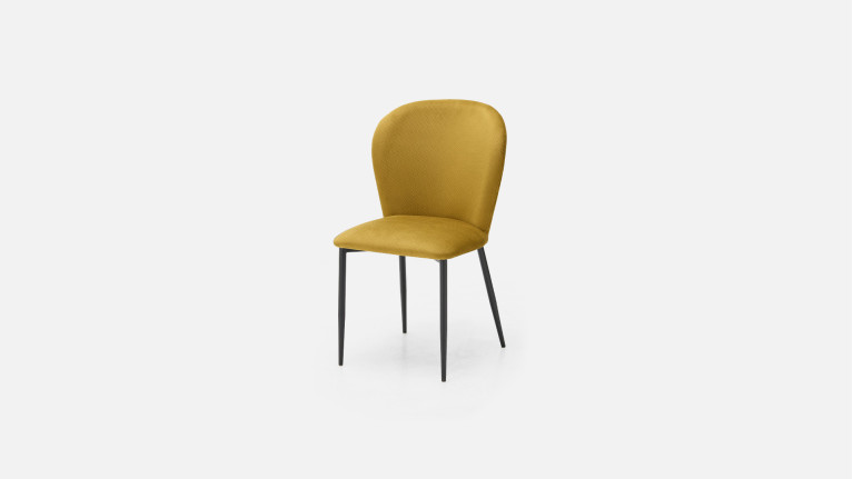 Chaise en tissu tweed gris SHELL | Personnalisez la vôtre