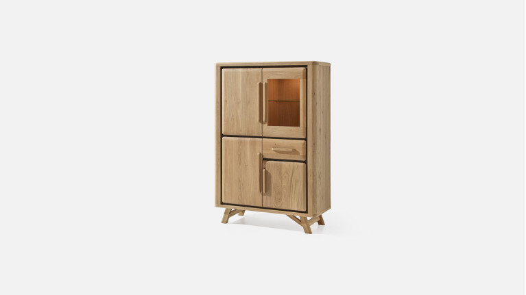 Vitrine ONTARIO en chêne | Rangement vitré