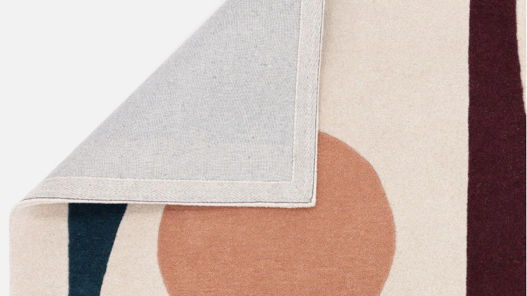 Tapis CONNECT en laine | Tapis graphique multicolore