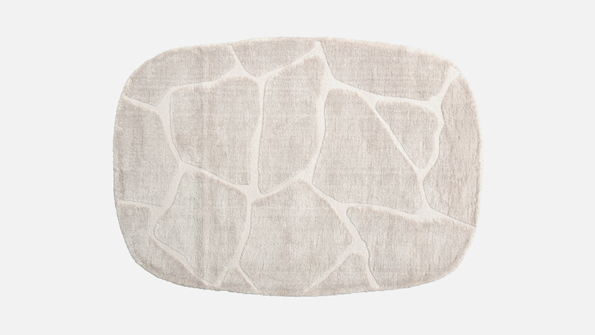 Tapis MORI ovale écru | Tapis épais et moelleux